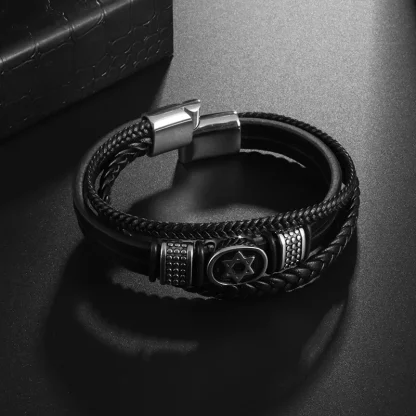 Star of David Braided Bracelet - Image 4