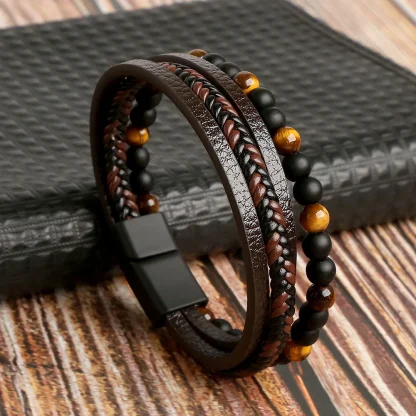 Multi-layer Beads Braided Bracelet - Image 2